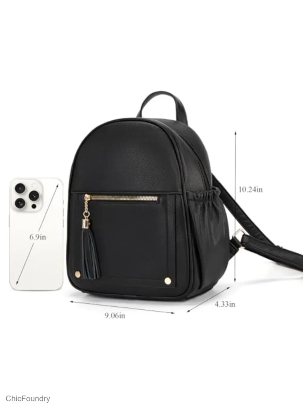 Anti Theft Mini Backpack Purse with Secure Lock Faux Leather
